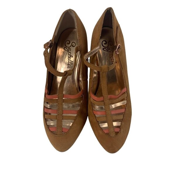 Seychelles Special Edition Cone Heeled Suede Leather Size 6 1/2 - Picture 1 of 10